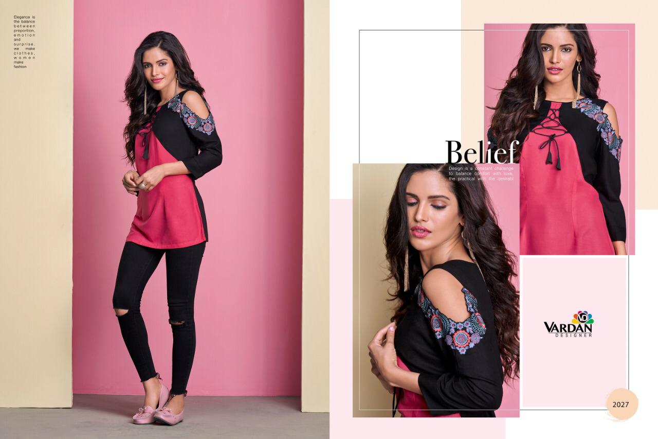 Vardhan Designer Ira Vol 2 Reyon Fabric Full Stitched Short Top Wholsale Price In Surat