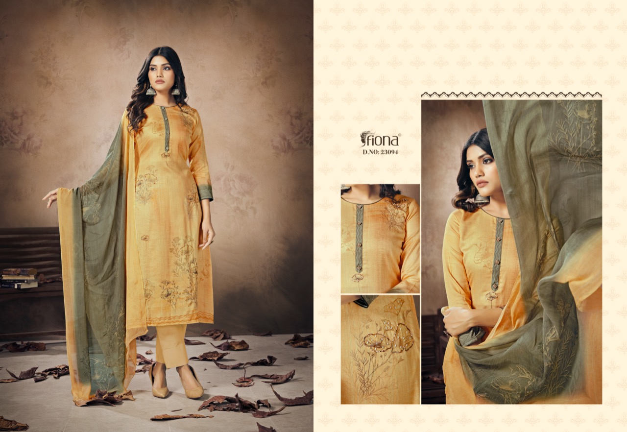 Fiona Nazakat Pure Jam Silk With Embroidery Hand Work Salwar Kameez Collection At Wholesale Rate