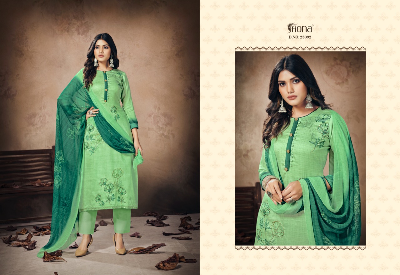 Fiona Nazakat Pure Jam Silk With Embroidery Hand Work Salwar Kameez Collection At Wholesale Rate