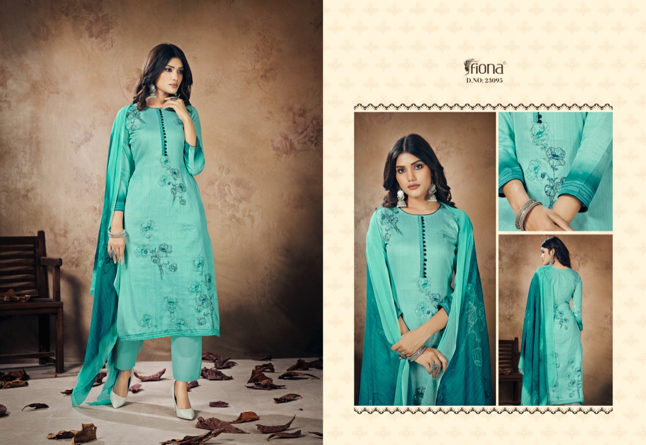 Fiona Nazakat Pure Jam Silk With Embroidery Hand Work Salwar Kameez Collection At Wholesale Rate