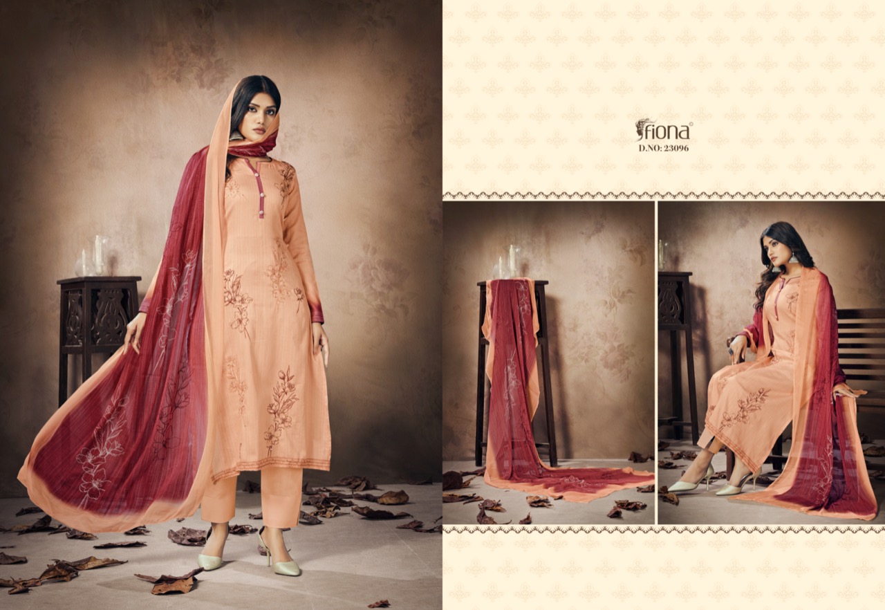 Fiona Nazakat Pure Jam Silk With Embroidery Hand Work Salwar Kameez Collection At Wholesale Rate