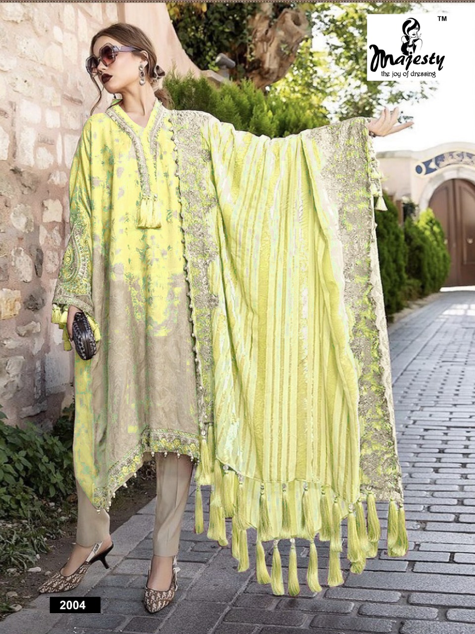 Majesty Maria Vol 2 Digital Printed Jam Silk With Patch Embroidery Work Pakistani Dress Material At Wholesale Rate