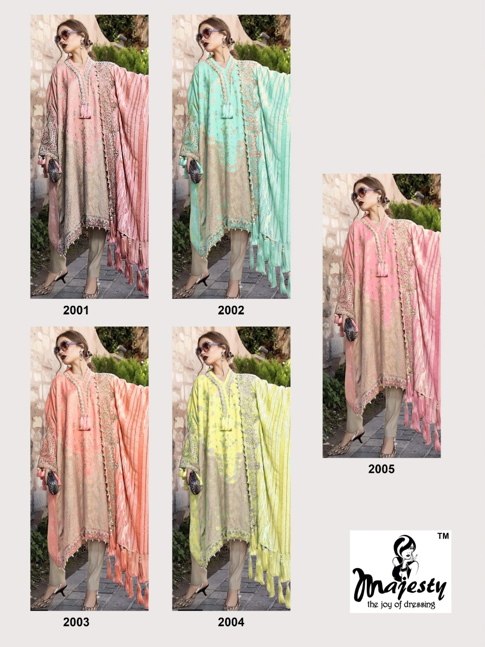 Majesty Maria Vol 2 Digital Printed Jam Silk With Patch Embroidery Work Pakistani Dress Material At Wholesale Rate
