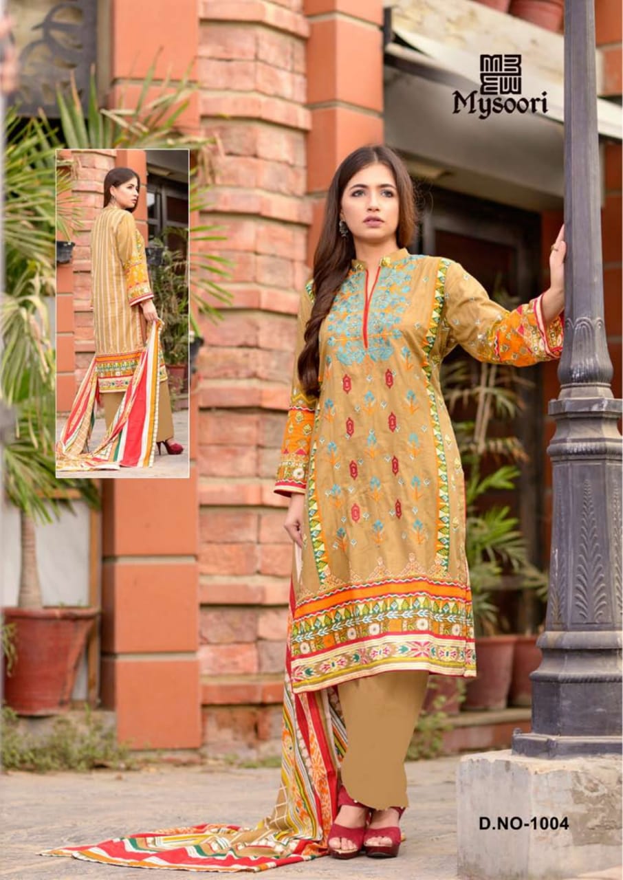 Mysoori Maira Hasan Premium Lawn Collection Printed Lawn Cotton Pakistani Dress Material