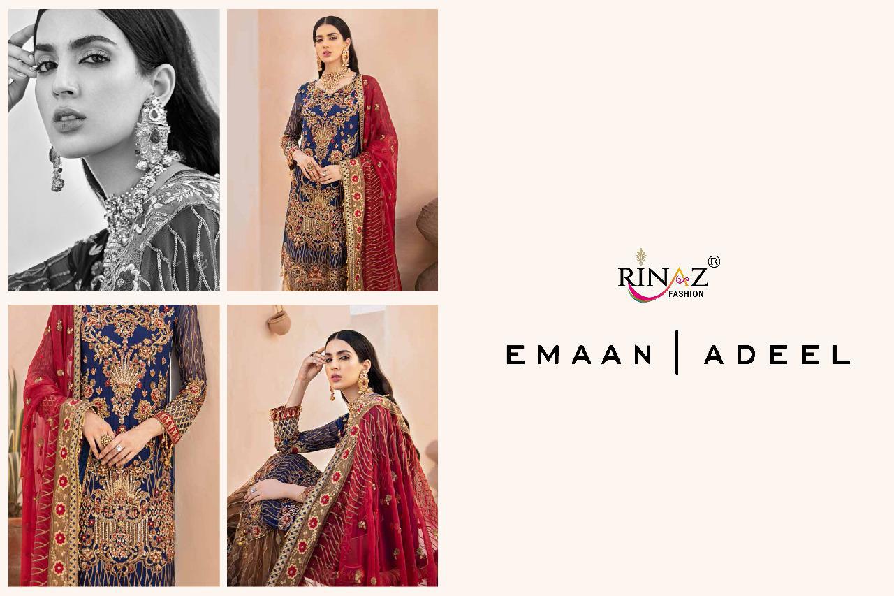 Rinaz Fashion Emaan Adeel Vol 2 Bridal Collection Faux Georgette With Heavy Embroidery Work Pakistani Dress Material At Wholesale Rate