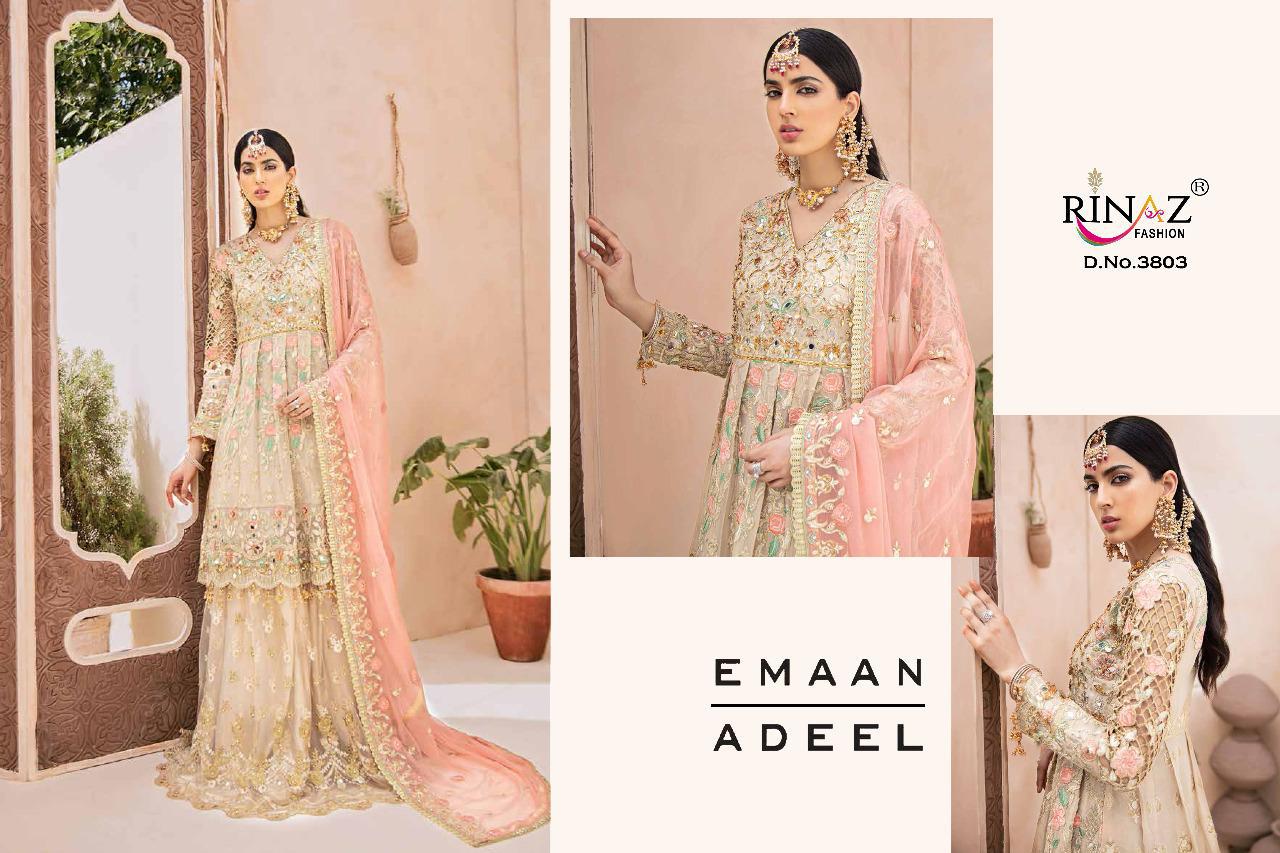 Rinaz Fashion Emaan Adeel Vol 2 Bridal Collection Faux Georgette With Heavy Embroidery Work Pakistani Dress Material At Wholesale Rate