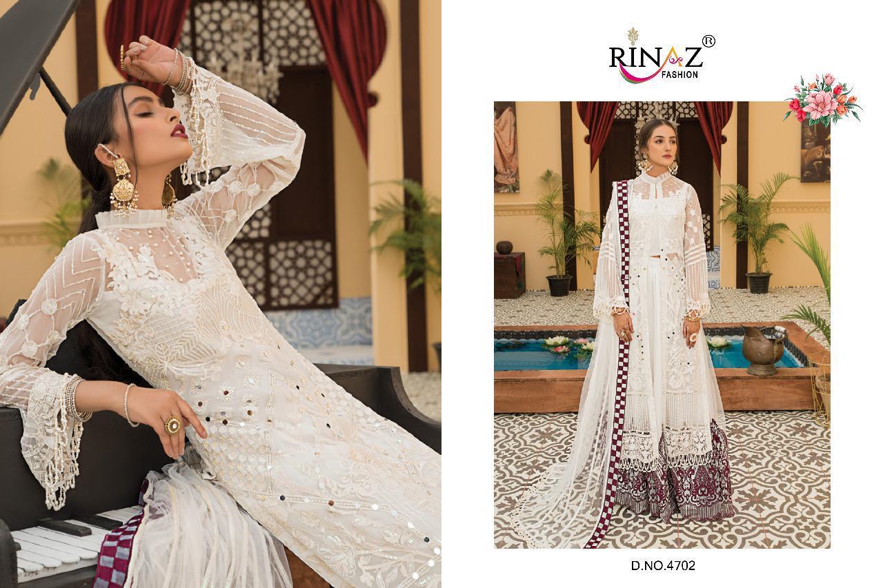 Rinaz Fashion Maryam’s Gold Vol 7 Fox Georgette With Heavy Embroidery Work Pakistani Suits