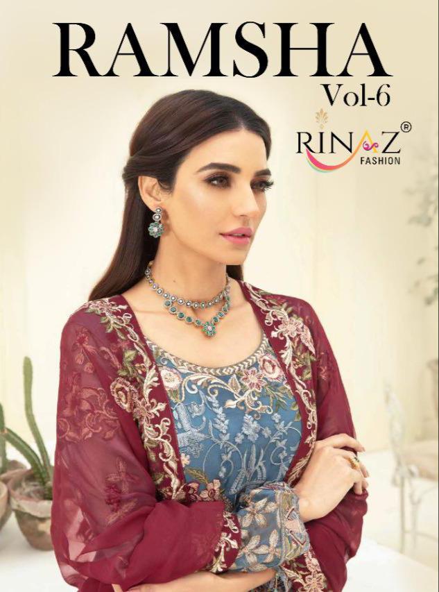 Rinaz Ramsha Vol-6 Heavy Pakistani Salwar Suits Collection