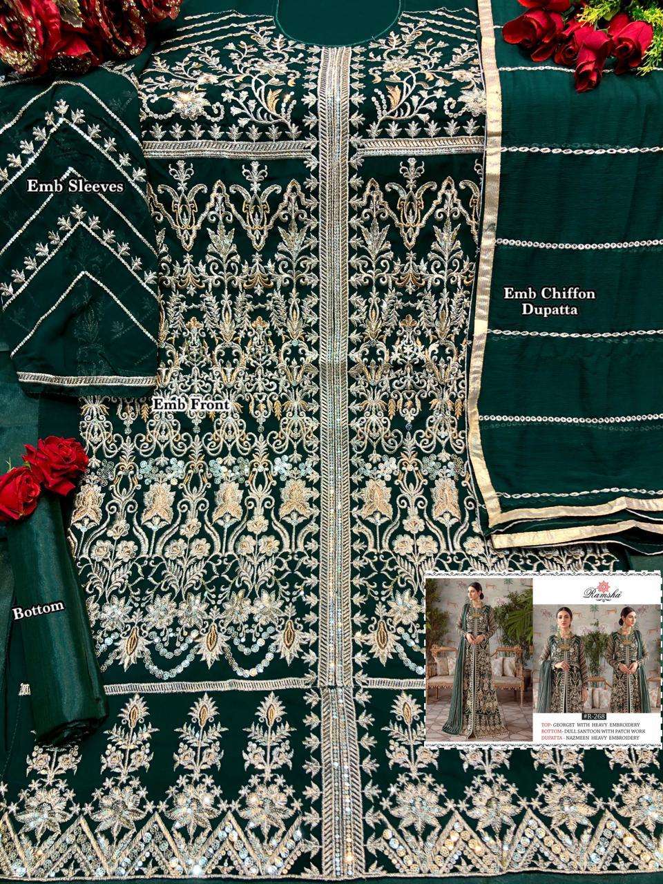 Ramsha Vol 1 R265 To R268 Series Designer Pakistani Suit Catalog