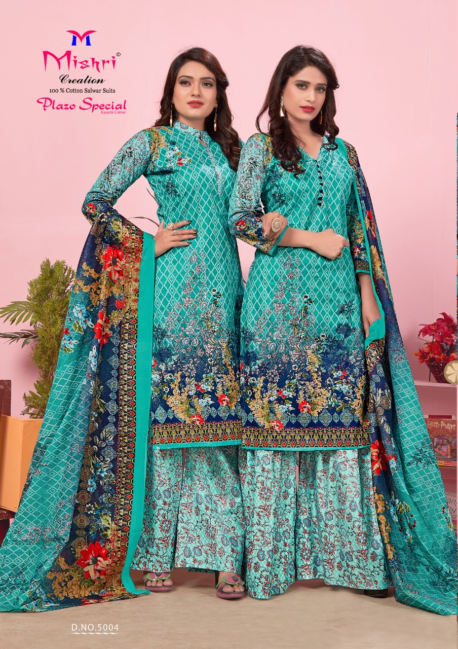 Mishri Creation Launched Plazzo Special Vol 5 Pure Cotton Dress Materials Salwar Suits