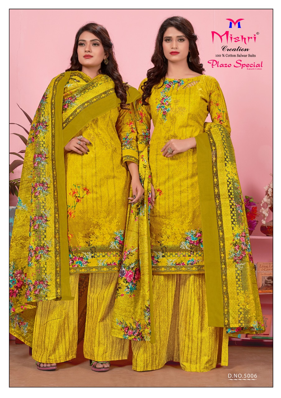 Mishri Creation Launched Plazzo Special Vol 5 Pure Cotton Dress Materials Salwar Suits