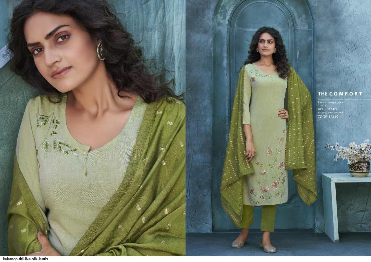 Kalaroop Title Liva Silk Kurtis