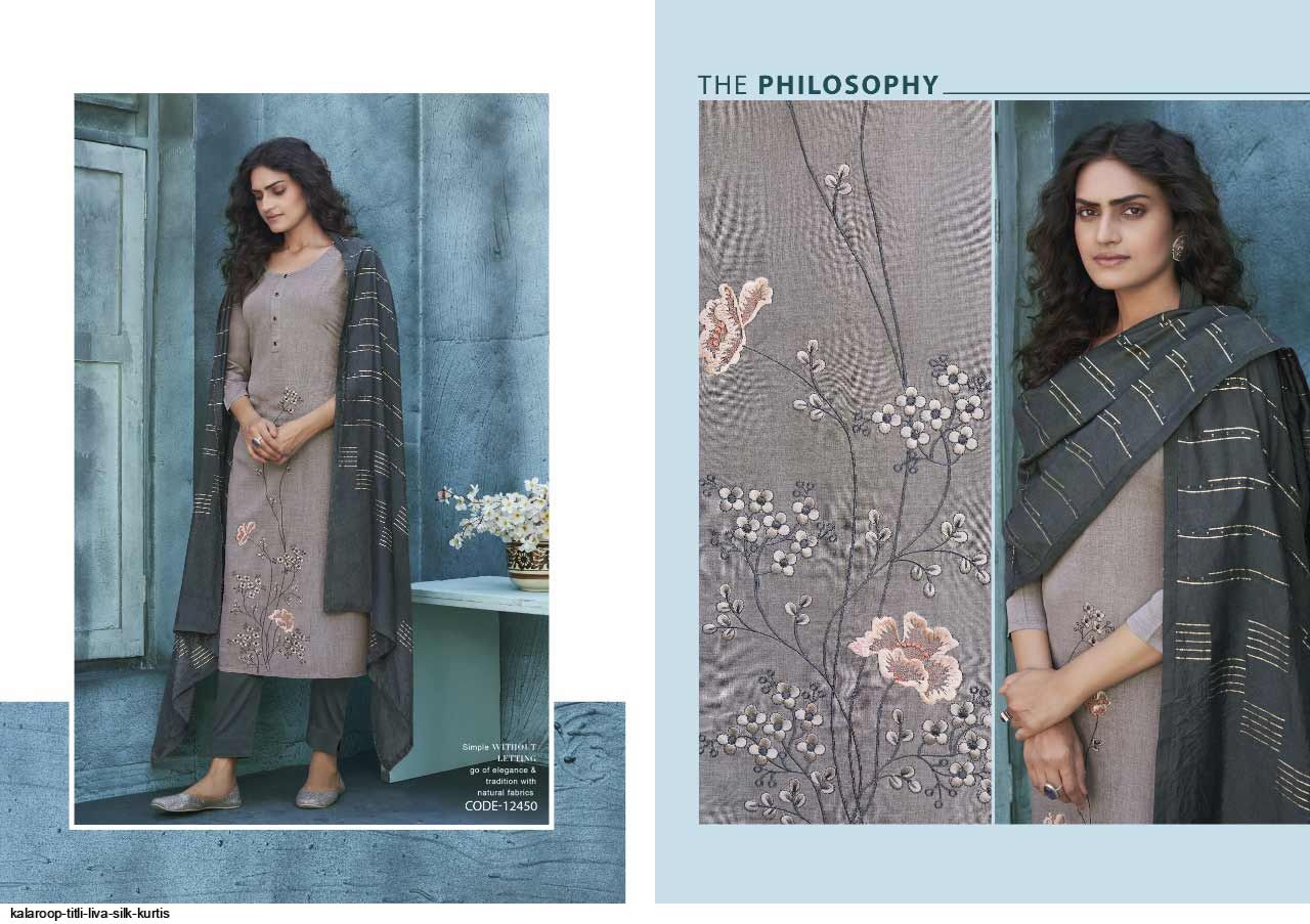 Kalaroop Title Liva Silk Kurtis