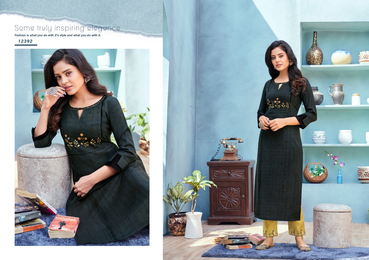 Designer Kurti With Heavy Look And Beautiful Embroidered Designer Party Wear