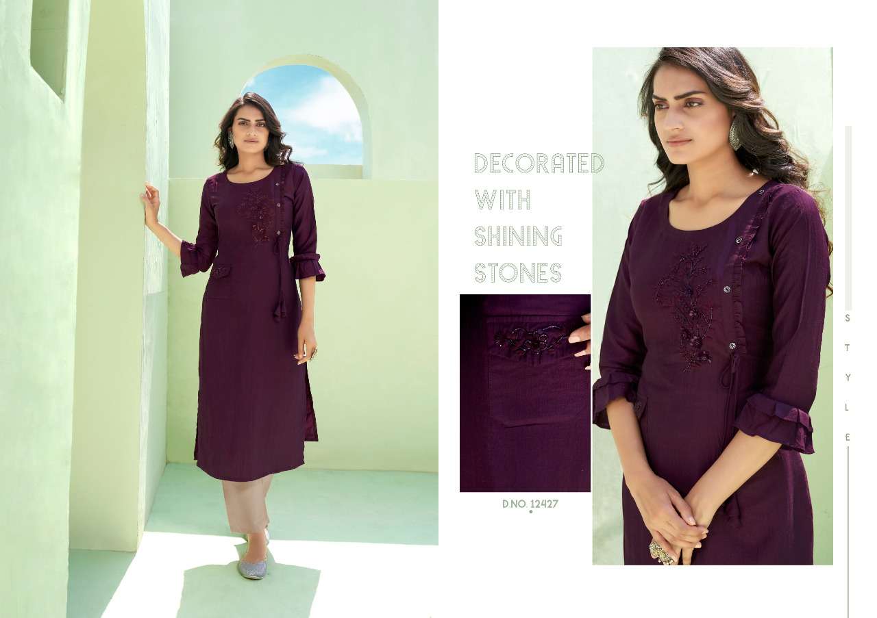 Designer Kurtis With Heavy Look And Beautiful Embroidered Designer Party Wear