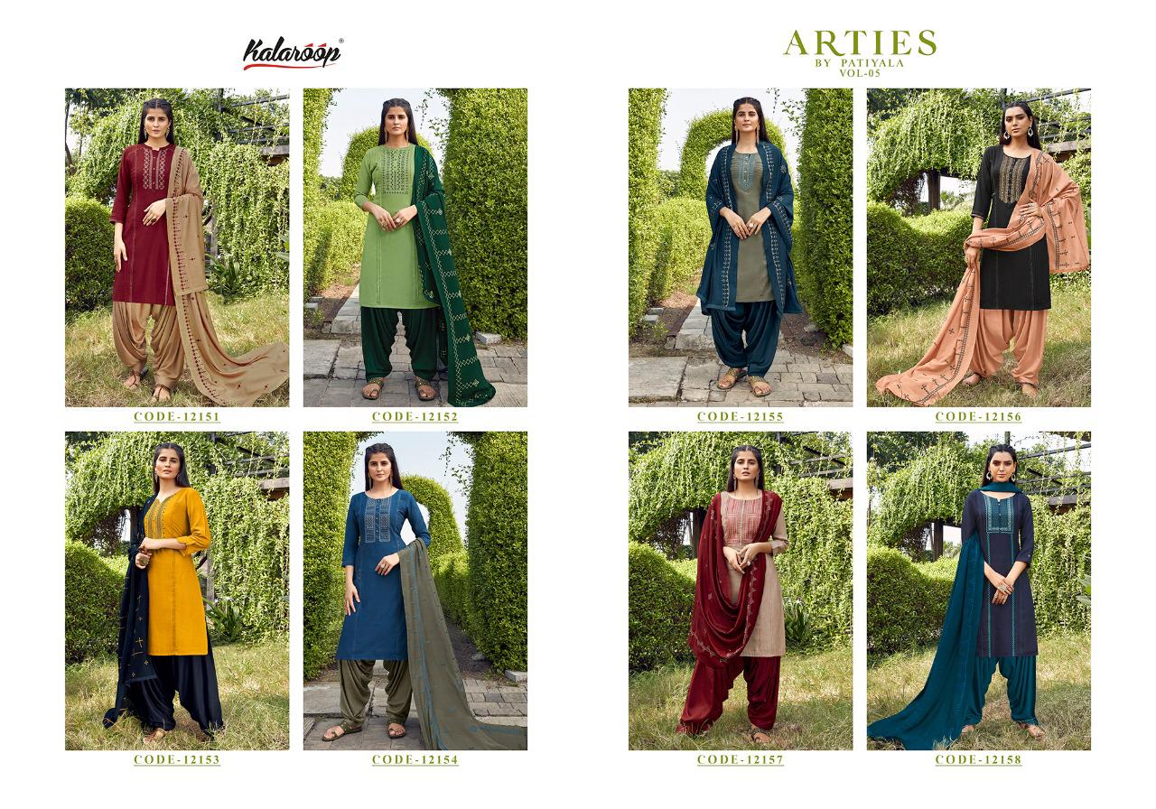 Salwar Kameez Kalaroop Presents Latest Collection Arties By Patiyala Vol-5