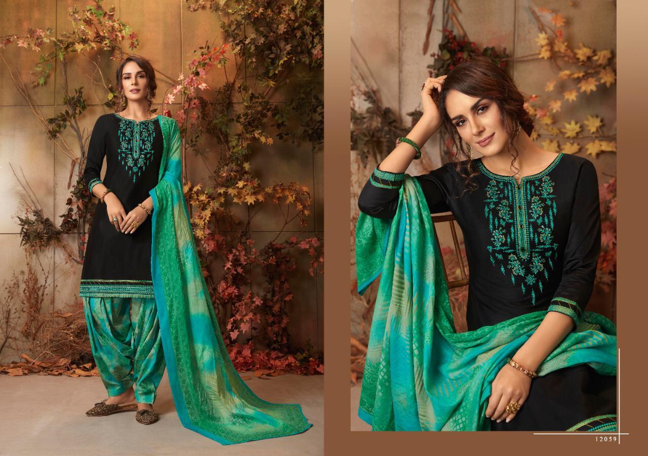 Designer Readymade Cotton Satin Patiala Salwar Kameez