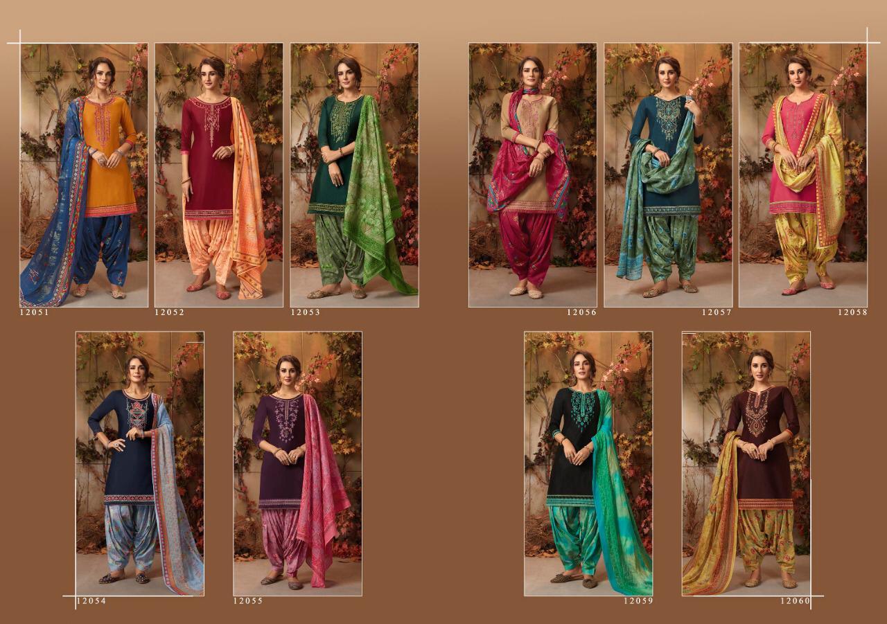 Designer Readymade Cotton Satin Patiala Salwar Kameez