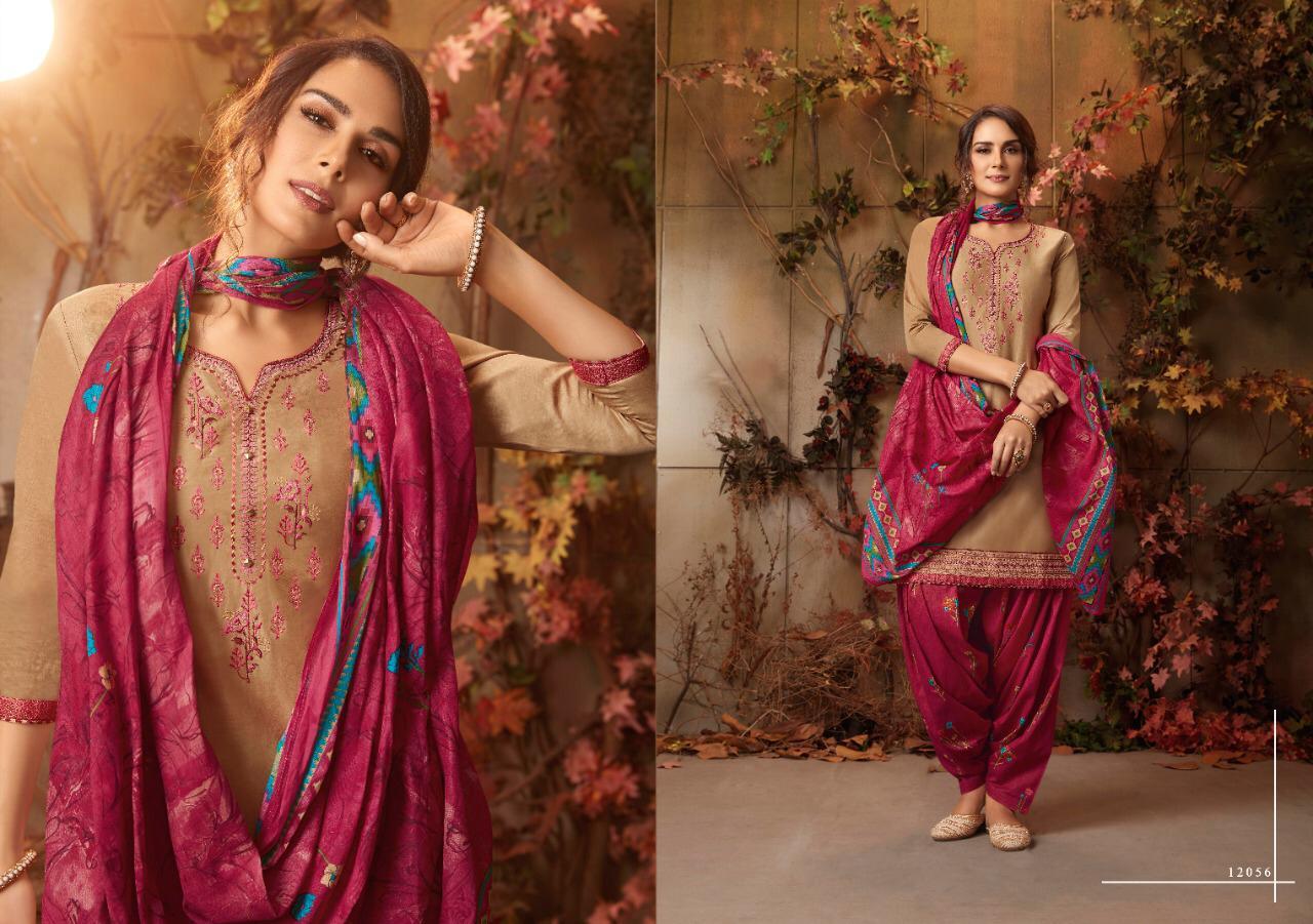 Designer Readymade Cotton Satin Patiala Salwar Kameez