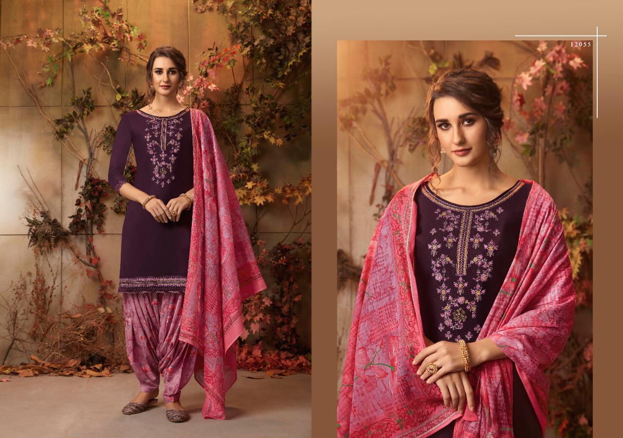 Designer Readymade Cotton Satin Patiala Salwar Kameez