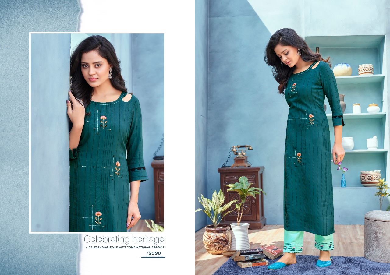 Designer Kurti With Heavy Look And Beautiful Embroidered Designer Party Wear