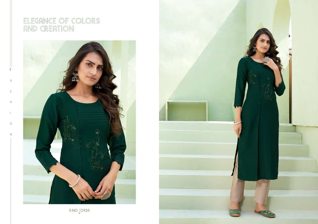 Designer Kurtis With Heavy Look And Beautiful Embroidered Designer Party Wear
