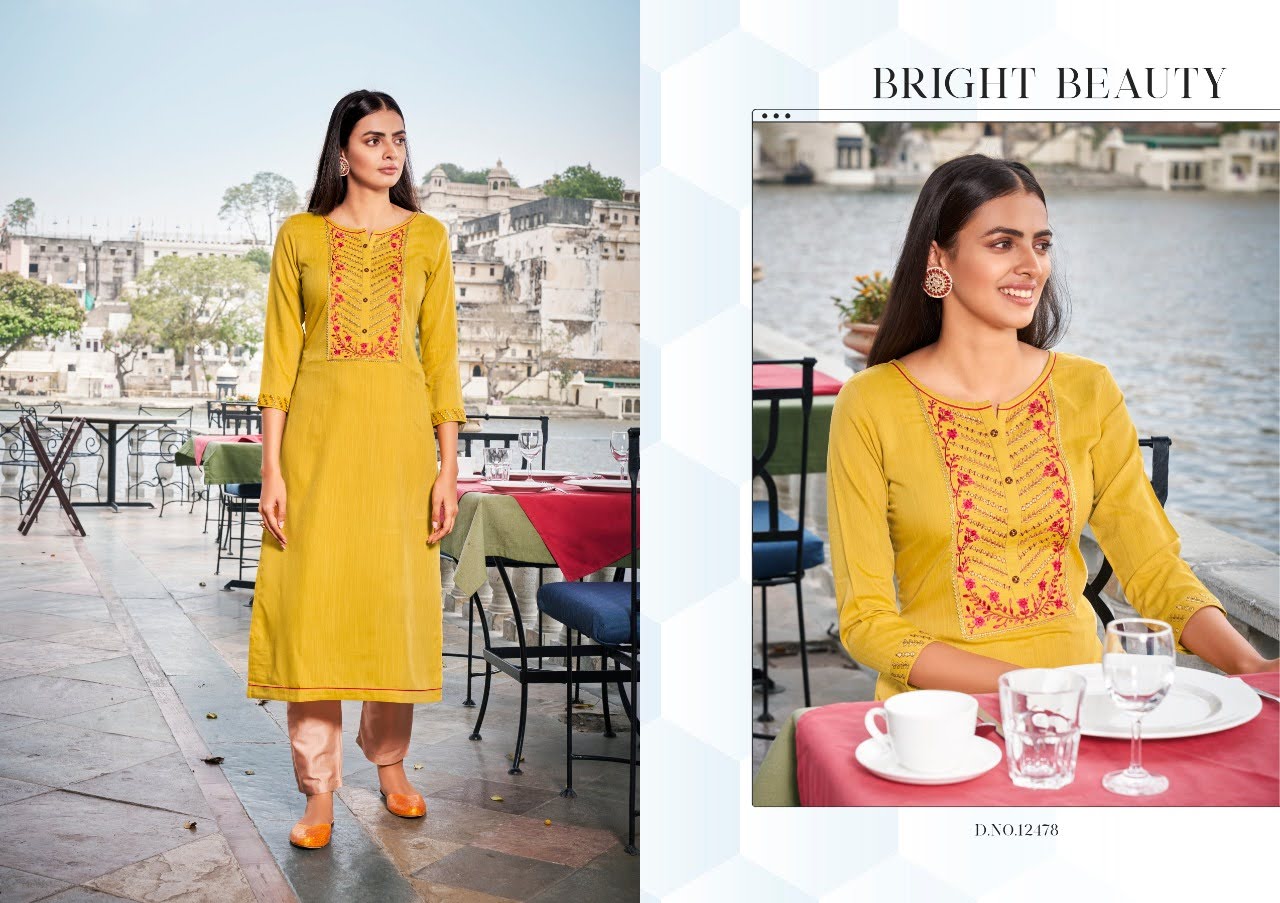 Designer Kurti With Heavy Look And Beautifull Embroidered Designer Party Wear