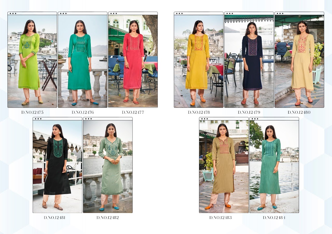 Designer Kurti With Heavy Look And Beautifull Embroidered Designer Party Wear
