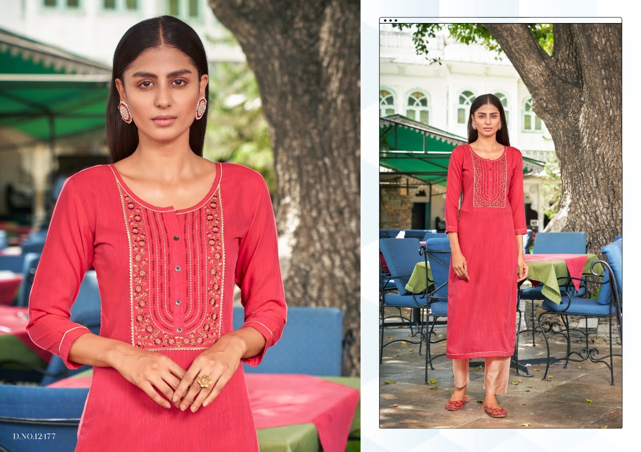 Designer Kurti With Heavy Look And Beautifull Embroidered Designer Party Wear