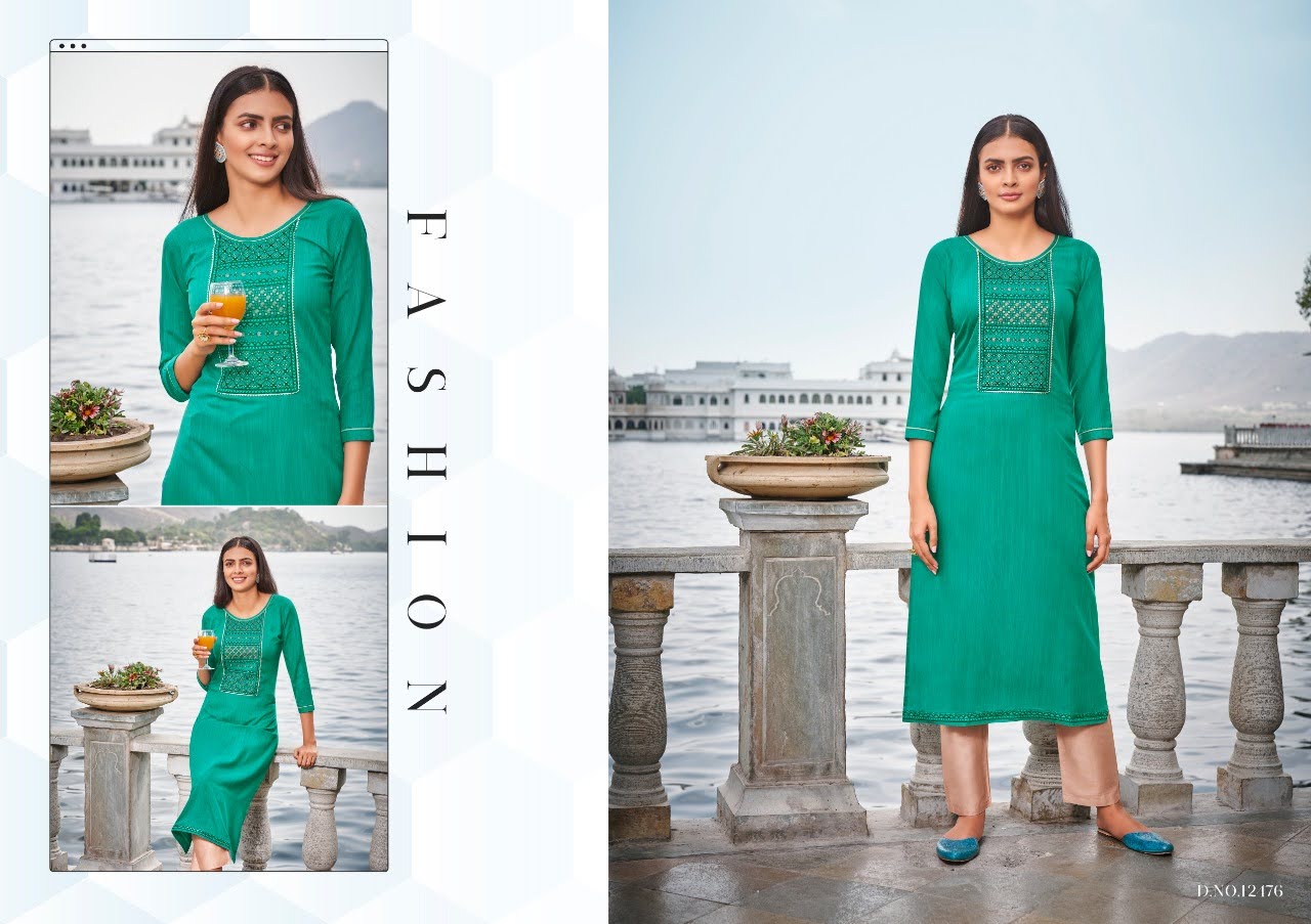 Designer Kurti With Heavy Look And Beautifull Embroidered Designer Party Wear