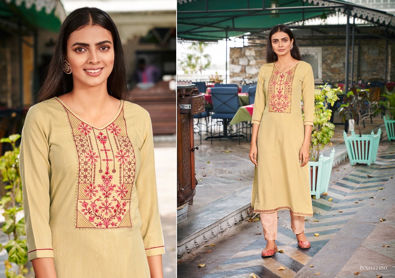 Designer Kurti With Heavy Look And Beautifull Embroidered Designer Party Wear