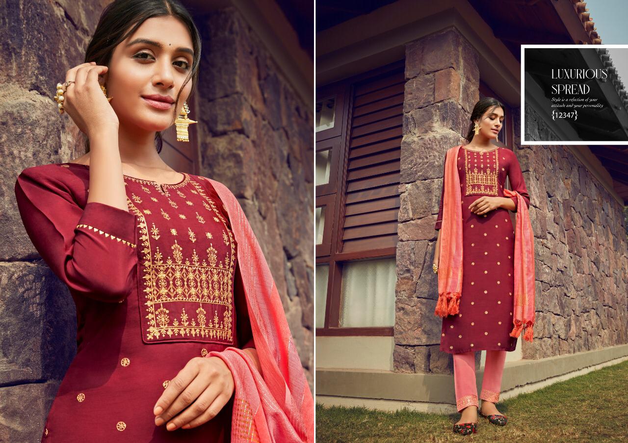 Kajree Ramee 12343-12346 Series Muslin Sequence Work Salwar Suits Collection