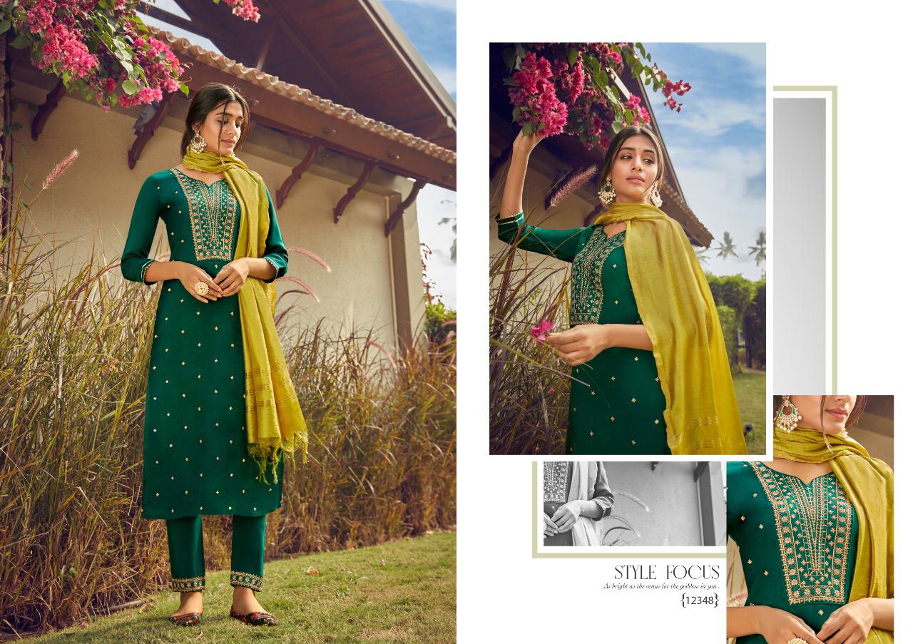Kajree Ramee 12343-12346 Series Muslin Sequence Work Salwar Suits Collection