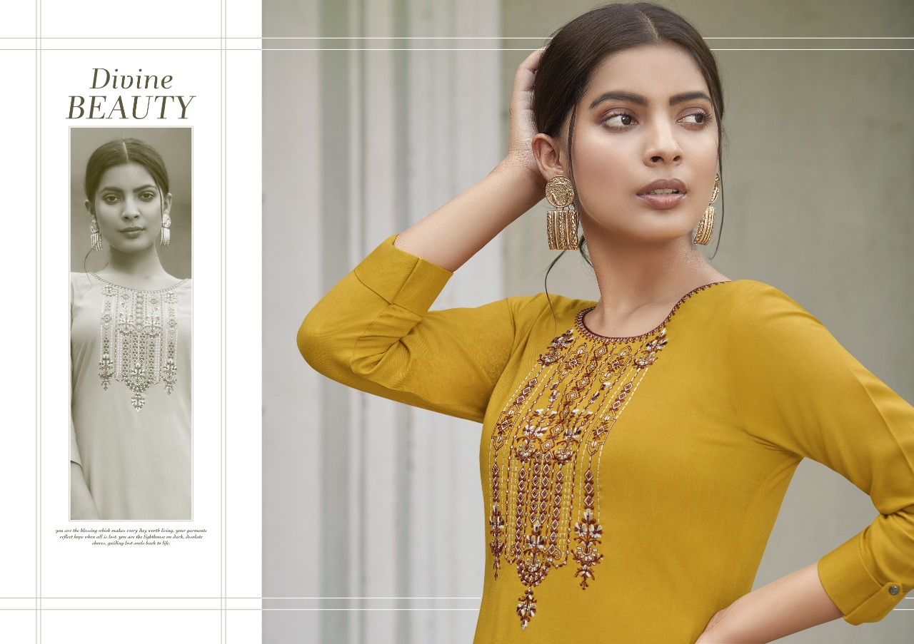 Designer Kurti With Heavy Look And Beautiful Party Wear