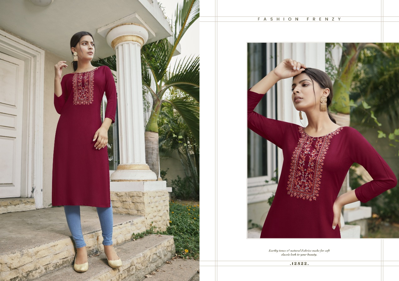 Designer Kurti With Heavy Look And Beautiful Party Wear