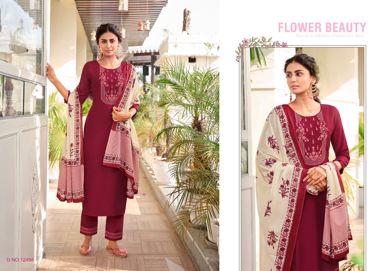 Lining Silk With Fancy Embroidery Work Ready Made Salwar Suits