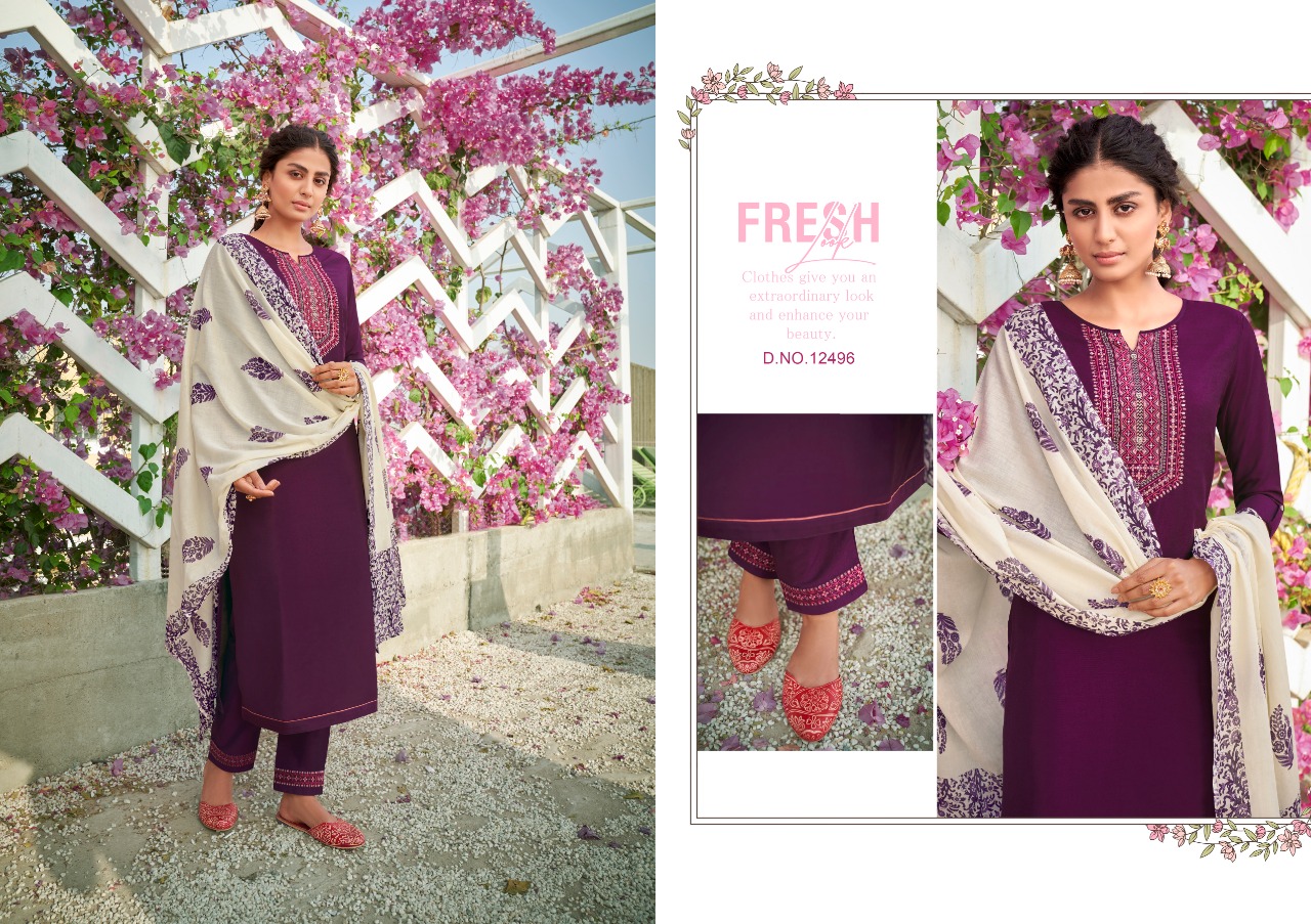 Lining Silk With Fancy Embroidery Work Ready Made Salwar Suits