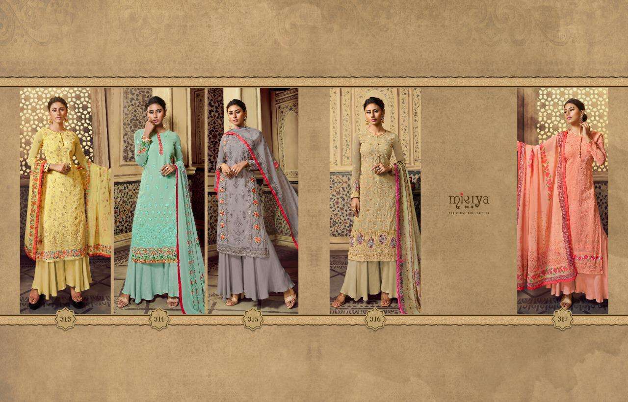 Miraya Vol-16 313 To 317 Series Embroidery Designer Salwar Kameez 