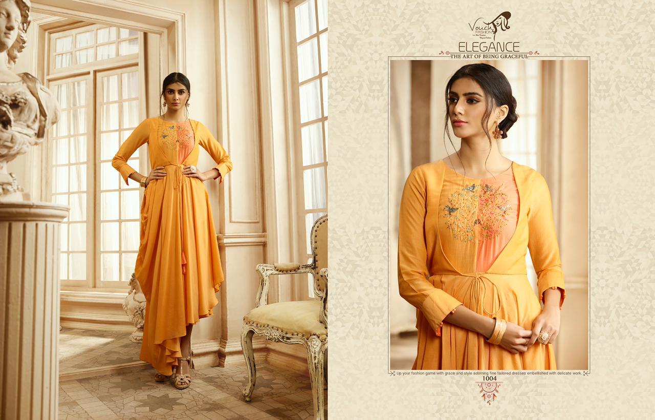 Designer Kurtis With Heavy Look And Beautiful Embroidered Designer Party Wear