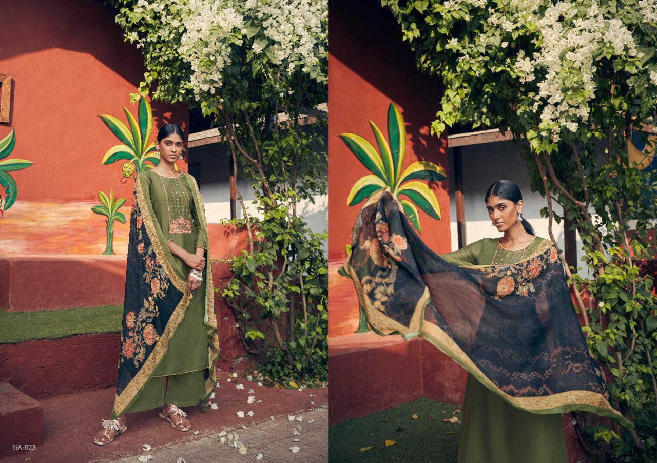 Emerald Designer Pure Jam Silk Cotton With Self Embroidery Work Dress Material