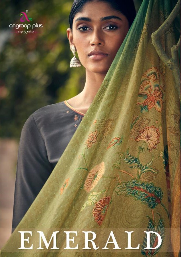 Emerald Designer Pure Jam Silk Cotton With Self Embroidery Work Dress Material
