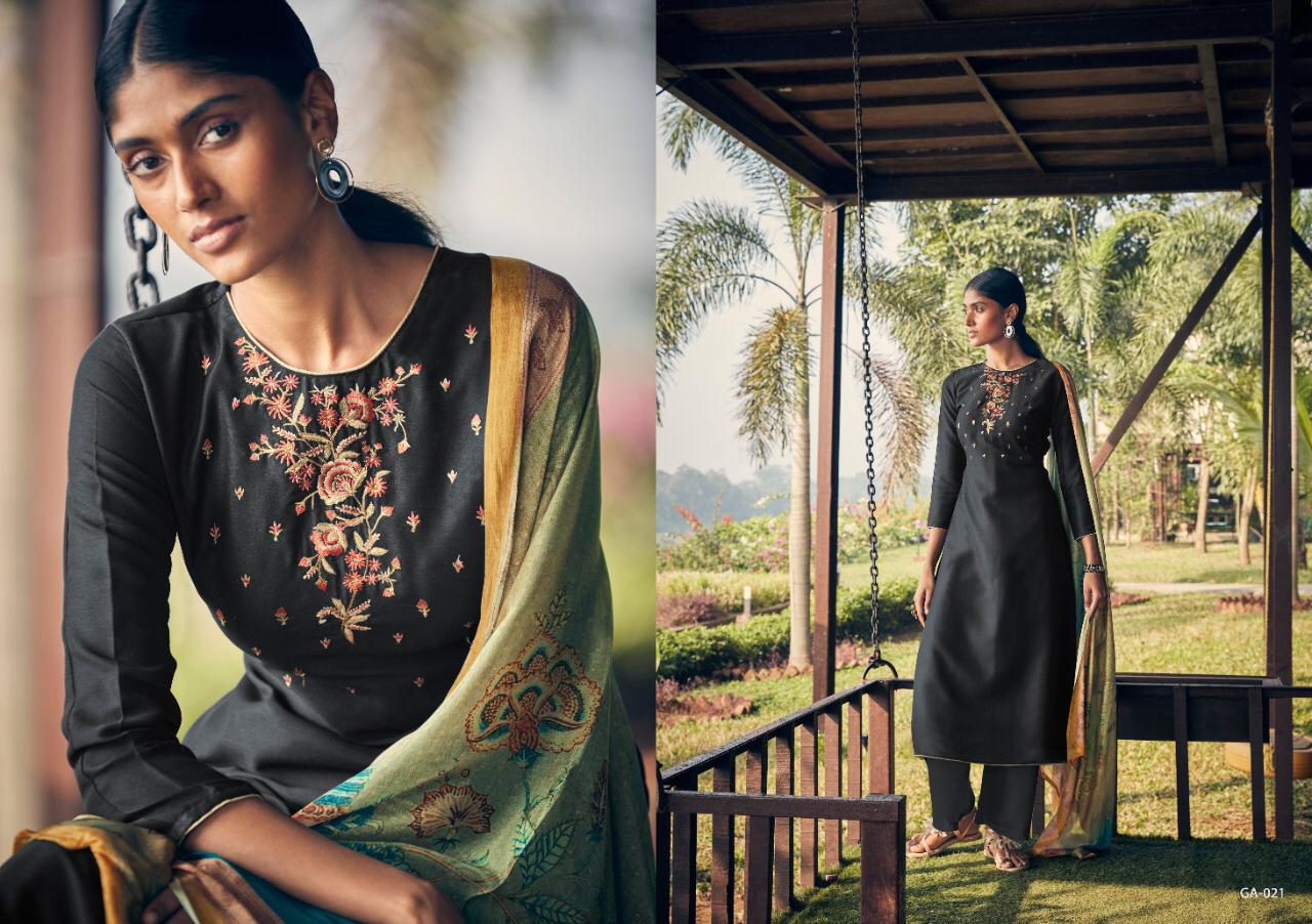 Emerald Designer Pure Jam Silk Cotton With Self Embroidery Work Dress Material