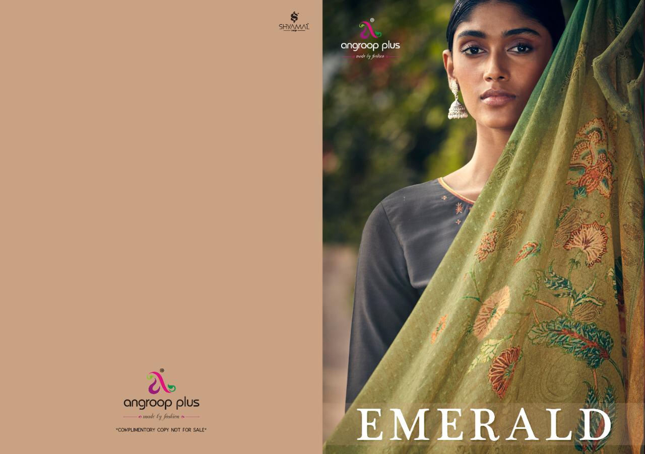 Emerald Designer Pure Jam Silk Cotton With Self Embroidery Work Dress Material
