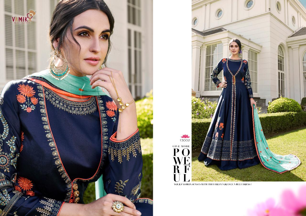 Salwar Kameez Ding Dong Silk Fabric Embroidery Work