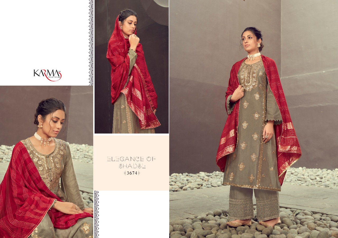Salwar Kameez Silk Jacquard Fabric Embroidered Party Wear Traditional Look Designer