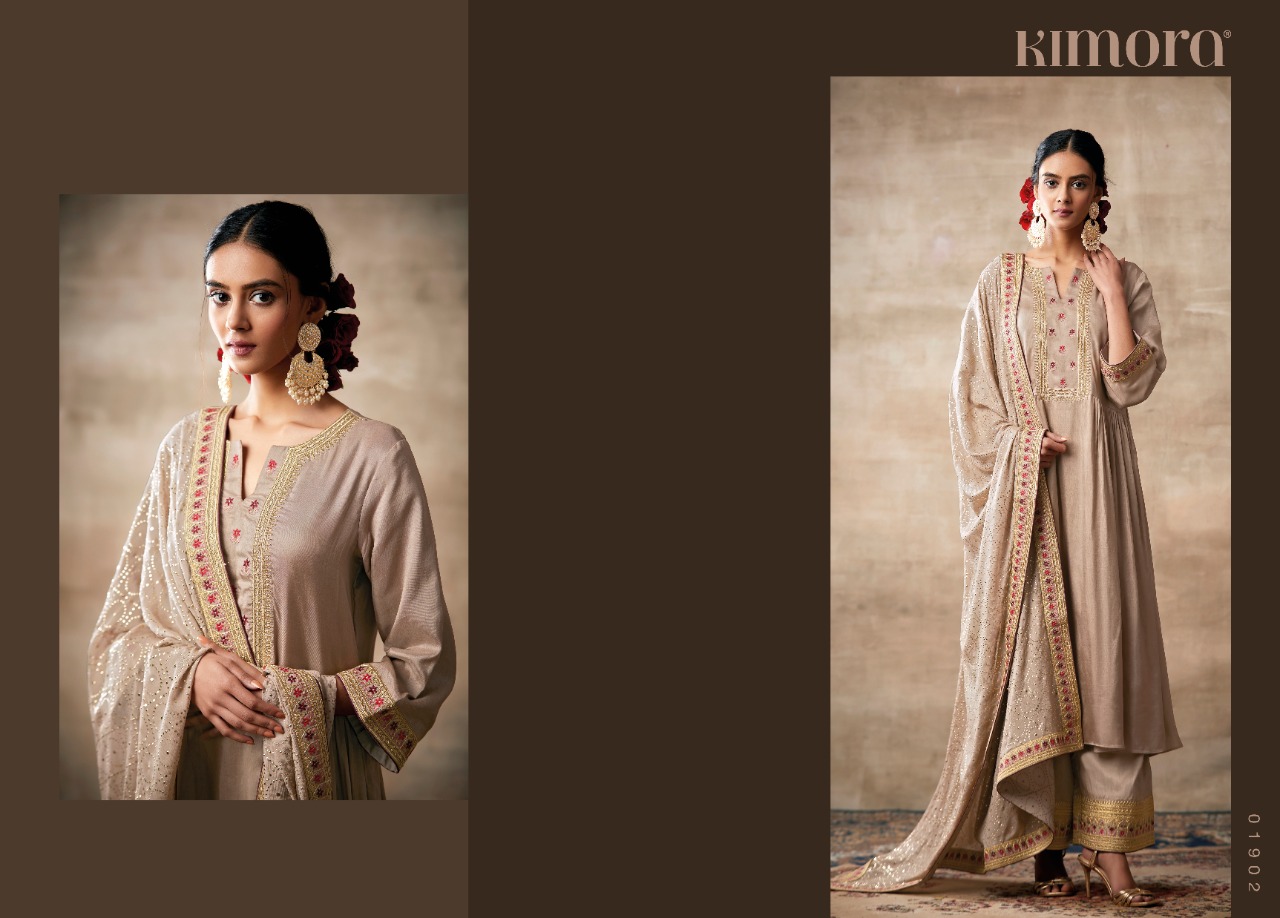 Salwar Kameez Tussar Silk Fabric Self Butti Embroidery Work Indian Woman Fashion Designer