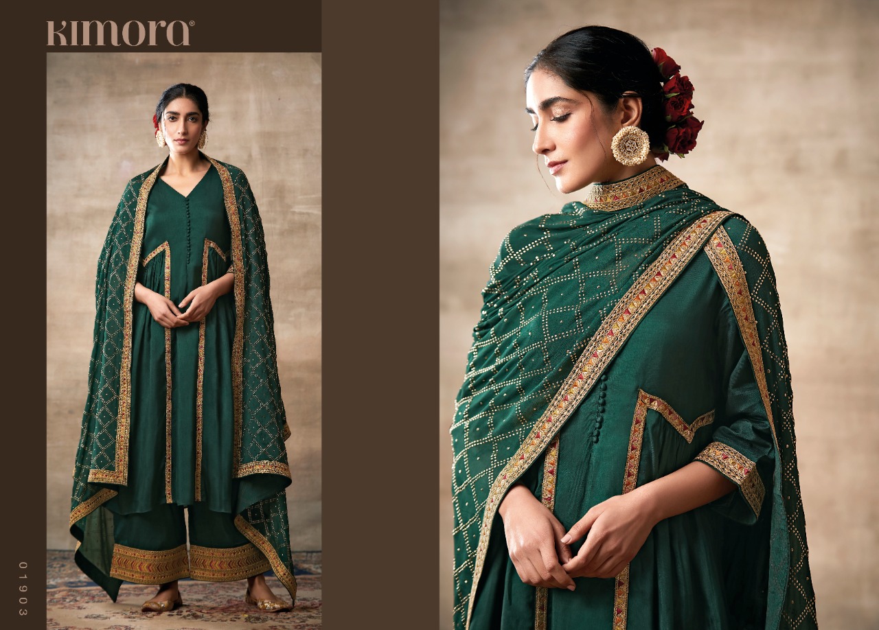 Salwar Kameez Tussar Silk Fabric Self Butti Embroidery Work Indian Woman Fashion Designer