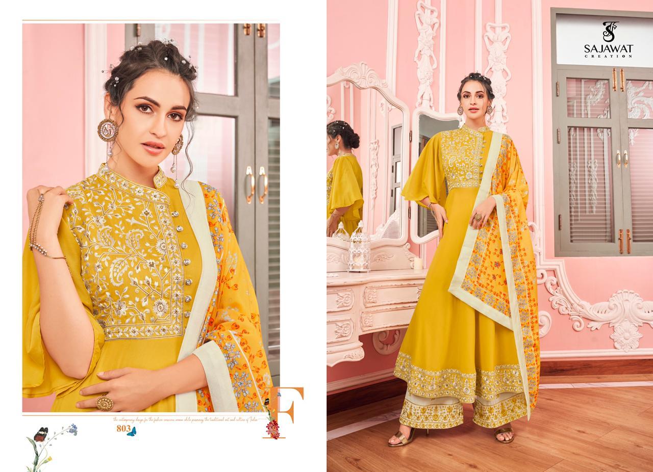 Maslin Fabric Heavy Embroidered Party Wear Fully Stitched Plazzo Dress Digital Printed Dupatta Salwar Suit