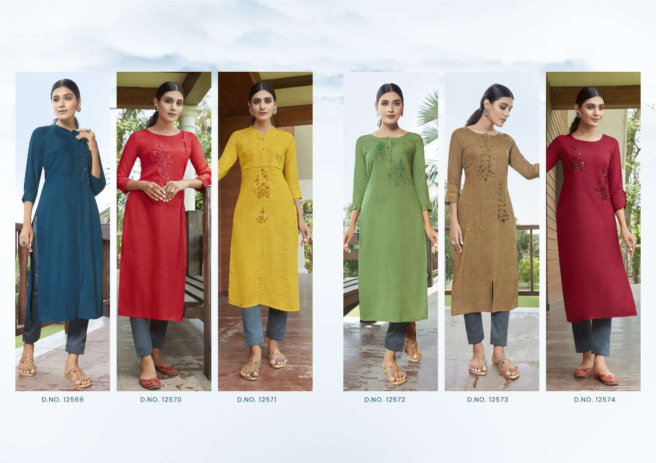 Handwork Rayon Kurti New Designs
