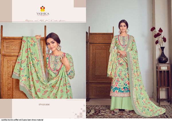 Yashika Trends Presnets Zulffat Vol 2 Pure Lawn Dress Material Wholesale Rate In Surat
